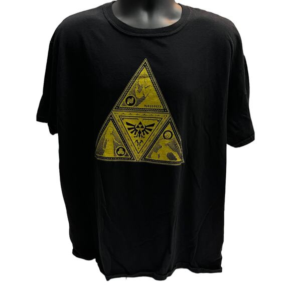 Legend of Zelda Black T-Shirt 2XL Triforce Link Ganon Silhouettes Nintendo 2019 - Picture 1 of 5